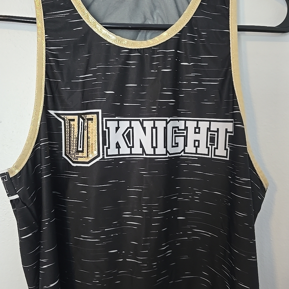 Varsity Spirit UCF Knights Cheer Tank Top Size Medium Spangles Black Gold